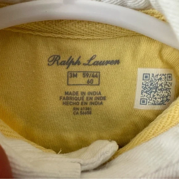 Ralph Lauren Striped cotton jersey rugby shortall Size 3 Months